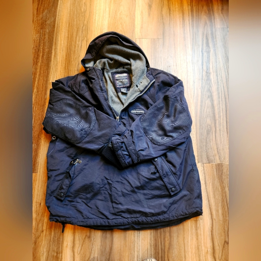 Vintage Abercrombie & Fitch Men's Pullover Jacket. Dark Navy.